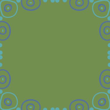 Fotokopi alanı ile dekoratif motif dairesel dikişsiz desen