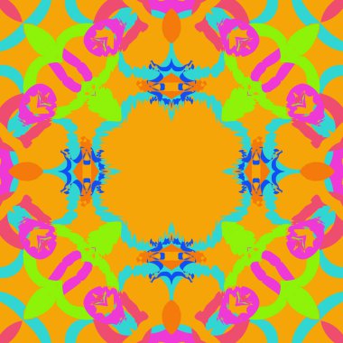 Soyut motif, noktalar, yıldızlar, kopyalama alanı dairesel dikişsiz desen.  