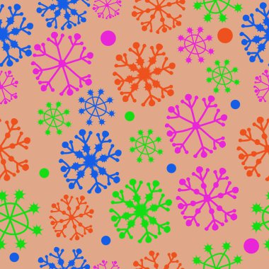 Kış motifleri, kar dikişsiz desen