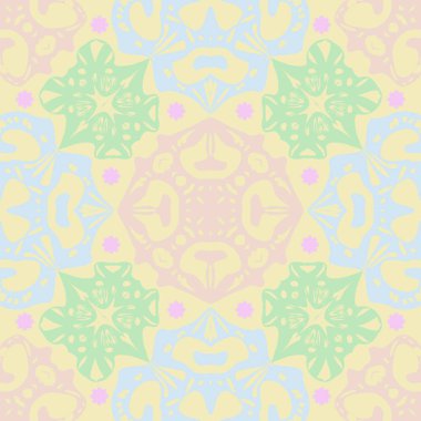 Renkli motifin dairesel dikişsiz deseni