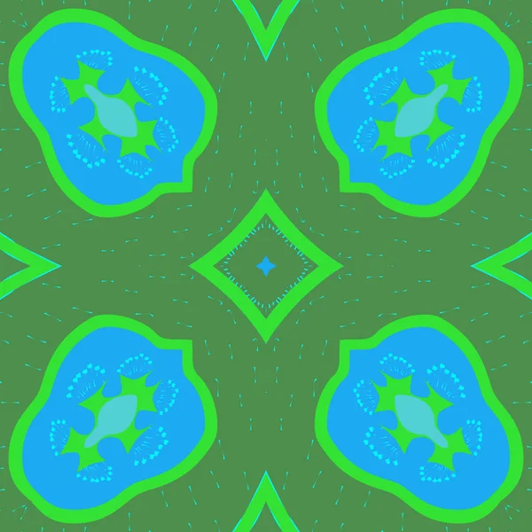 Cirkelformade Sömlösa Mönster Blommotiv Blommor Löv — Stock vektor