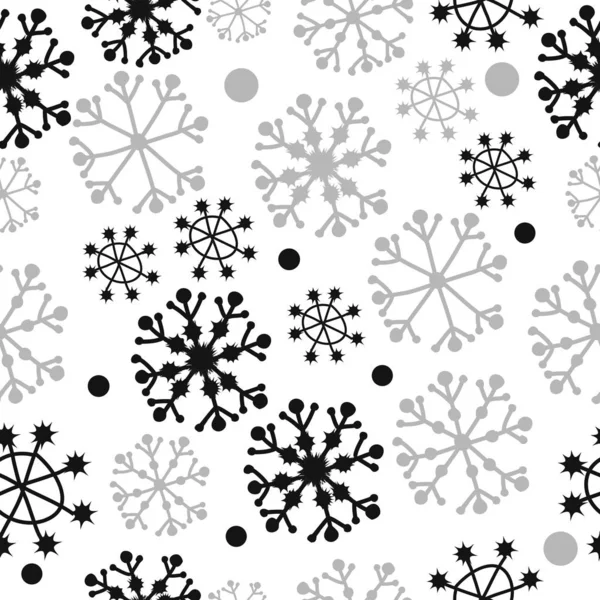 Motif Sans Couture Motifs Hiver Neige — Image vectorielle