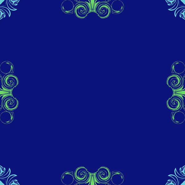 Circular  pattern of  decorative motif, spirals, spots, copy spa — Stock Vector