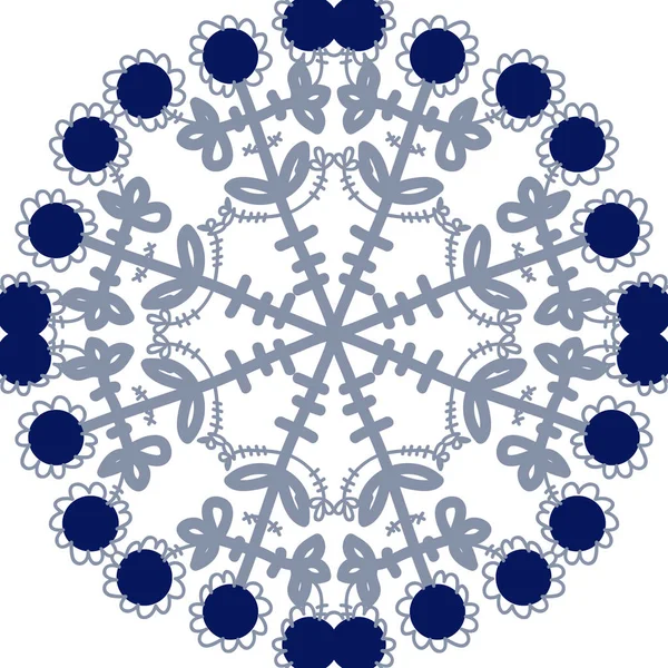 Kaart Met Circulaire Floral Ornament — Stockvector