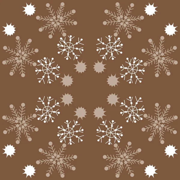 Modèle Sans Couture Motif Hiver Avec Des Flocons Neige — Image vectorielle