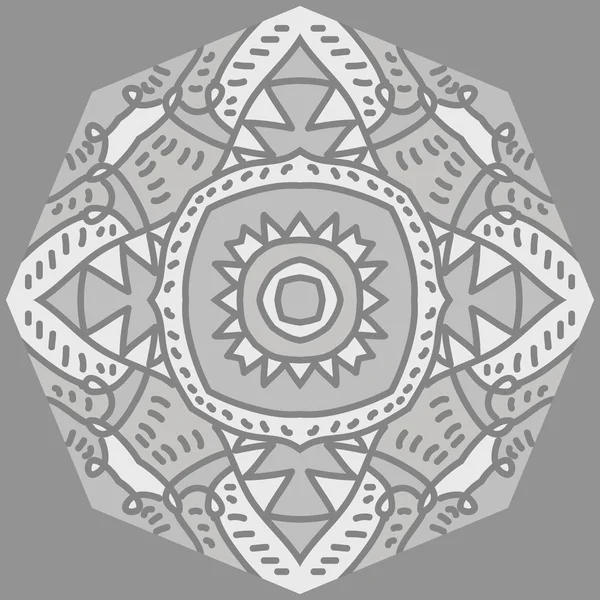 Kreisförmiges Muster Orientalischer Motive Streifen Flecken Zickzack — Stockvektor