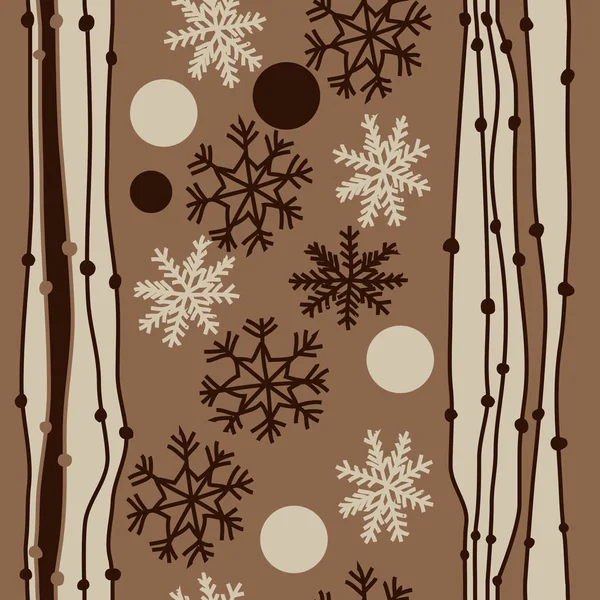 Бесшовный Рисунок Абстрактных Простых Снежинок — стоковый вектор