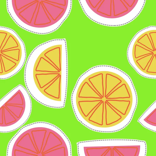 Patrón Sin Costura Frutas Simples Abstractas — Vector de stock