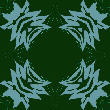 Çiçek motifi dairesel dikişsiz desen, sadece vektör illüstrasyon  