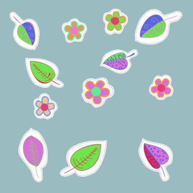 Soyut basit yaprakların kusursuz deseni