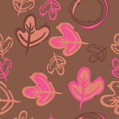 Renk arka planda dikişsiz yapraklar