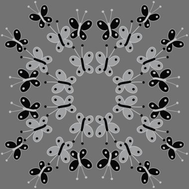 Soyut basit kelebekler Dikişsiz desen