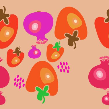 Soyut basit meyve Dikişsiz desen