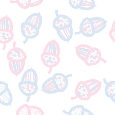 renkli soyut basit meşe palamudu desen