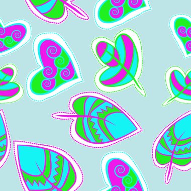 Soyut basit çiçek süsleme Dikişsiz desen