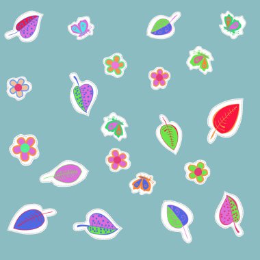 Soyut basit yaprakların kusursuz deseni