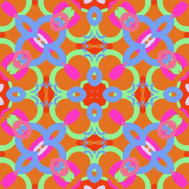 Fotokopi alanı ile dekoratif motif dairesel dikişsiz desen