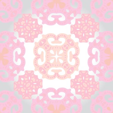 Renkli motifin dairesel dikişsiz deseni