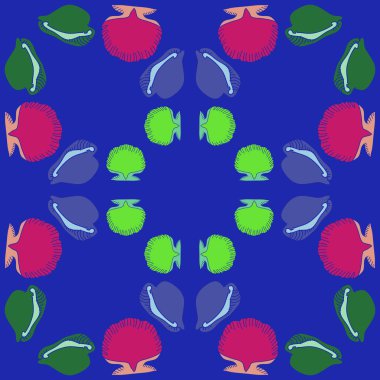Soyut basit kabuklar Dikişsiz desen