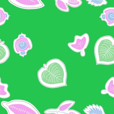 Renkli motif çiçek dikişsiz desen