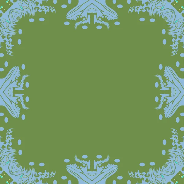 Циркулярный Бесшовный Рисунок Цветочных Мотивов Пятен Полос Волн Отверстий Эллипсов — стоковый вектор