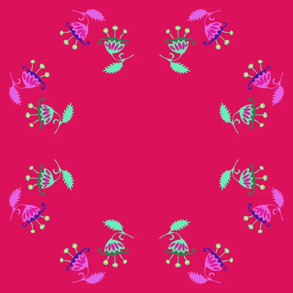 Motif Artistique Sans Couture Avec Des Fleurs Colorées Illustration Vectorielle — Image vectorielle