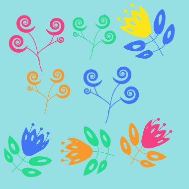 Soyut basit çiçeklerin kusursuz deseni