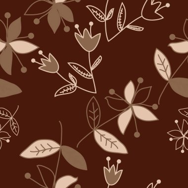 Renkli motif çiçek dikişsiz desen