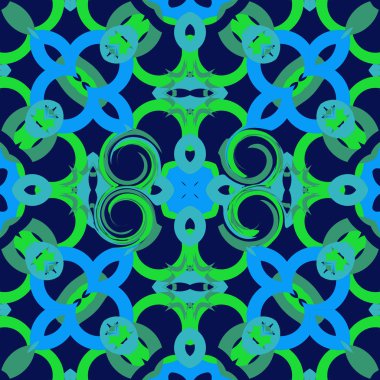 Kopya alanı ile soyut motifdairesel dikişsiz desen