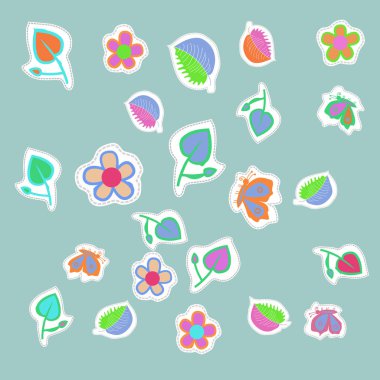 Soyut basit çiçek süsleme Dikişsiz desen