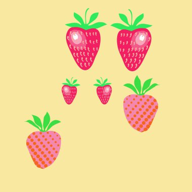 Soyut basit çilek Dikişsiz desen