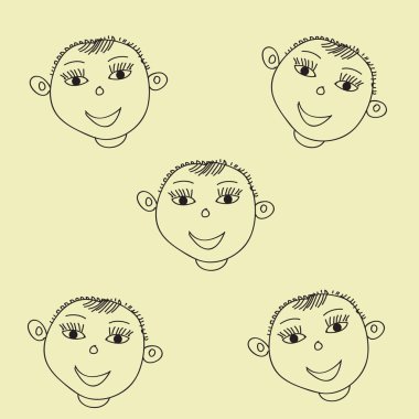 Soyut basit yüzlerin kusursuz deseni