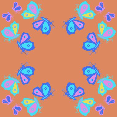 Soyut basit kelebekler Dikişsiz desen