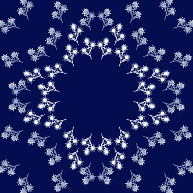 Çiçek motifli dairesel dikişsiz desen, fotokopi alanı