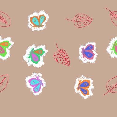 Soyut basit kelebekler Dikişsiz desen