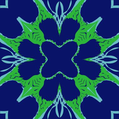 Çiçek motifli dairesel dikişsiz desen, fotokopi alanı