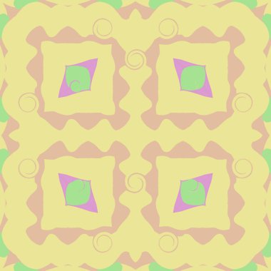 Fotokopi alanı ile dekoratif motif dairesel dikişsiz desen