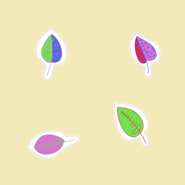 Soyut basit yaprakların kusursuz deseni