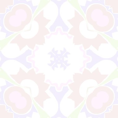 Çiçek motifi dairesel dikişsiz desen, sadece vektör illüstrasyon  