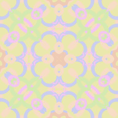 Fotokopi alanı ile dekoratif motif dairesel dikişsiz desen