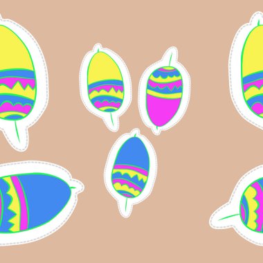 Soyut basit meşe palamudu dikişsiz desen