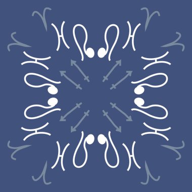 Farklı burçlar ile soyut desen