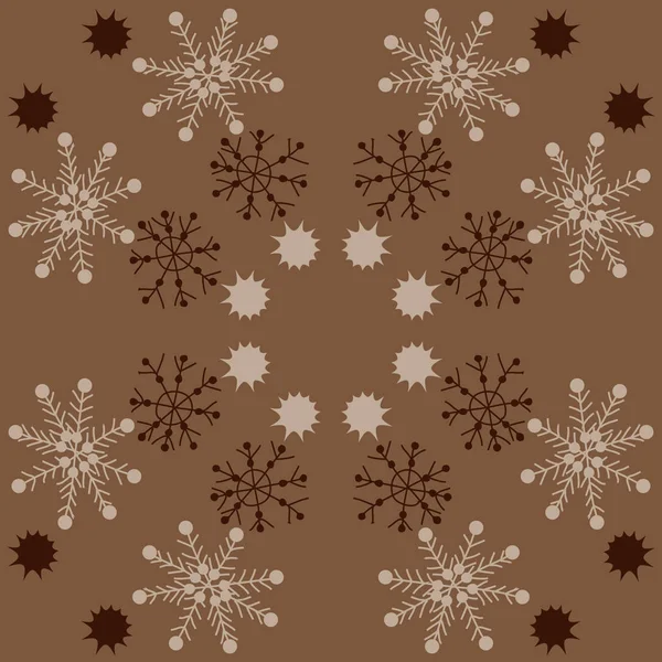 Modèle Sans Couture Motif Hiver Avec Des Flocons Neige — Image vectorielle