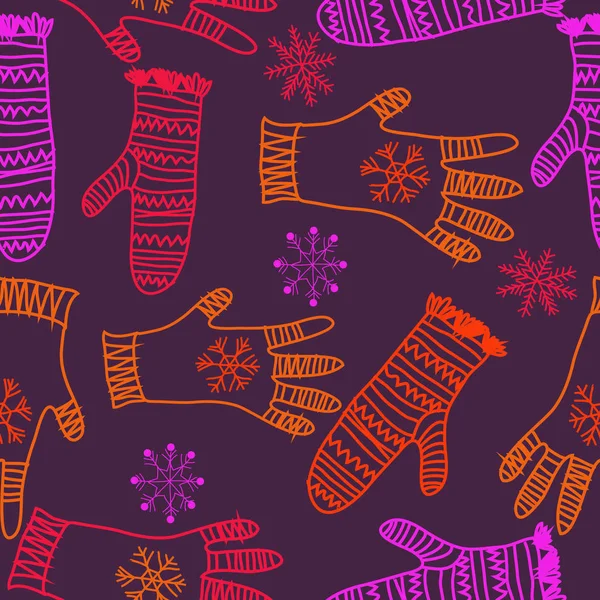 Saumaton Abstrakti Kuvio Värillisillä Käsineillä Lapasilla — vektorikuva