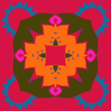 Çiçek motifi dairesel desen, çapraz, doodle, stamens, scribbless.  