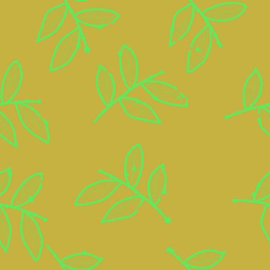 Soyut basit dalların ve yaprakların kusursuz deseni