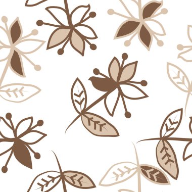 Soyut dikişsiz çiçek deseni, vektör 