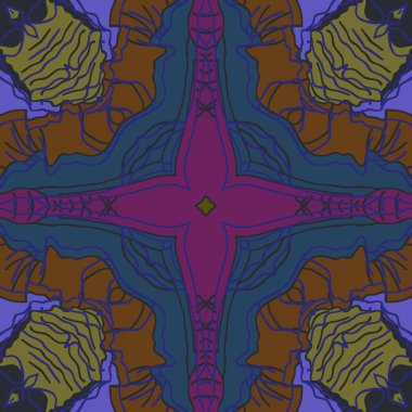 sanatsal soyut dikişsiz desen, vektör illüstrasyon