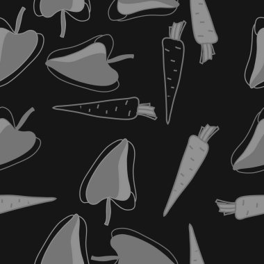 Renkli sebzeler ile dikişsiz desen, vektör