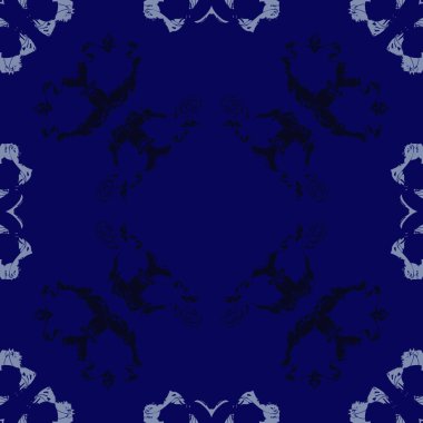 Çiçek motifi dairesel dikişsiz desen, spiraller, noktalar, delik, kopyalama alanı. 